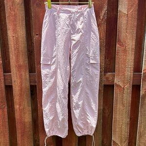 Beige Botany Pink Cargo Pants for Women Size S